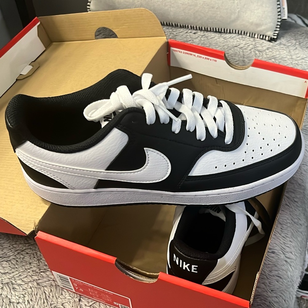 Nike court vision Black and White Sneakers